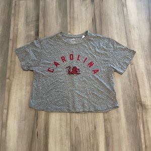 Usc university of South Carolina gamecocks womens t shirt crop top pressbox